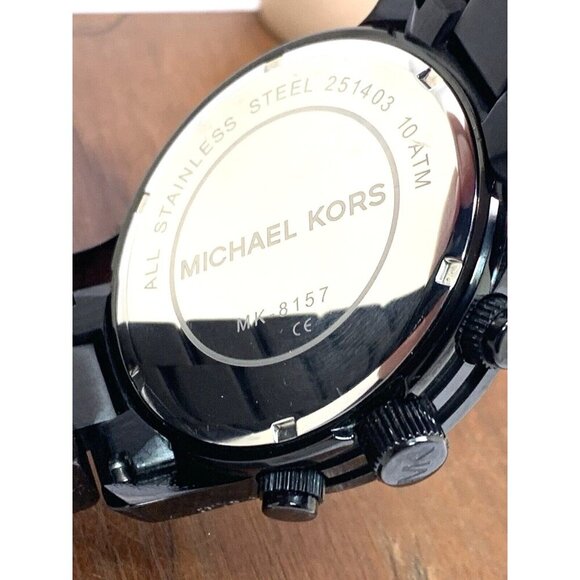 Michael Kors Men's Watch MK8157 Quartz Chronograph Black Dial Stainless Steel - Picture 6 of 13